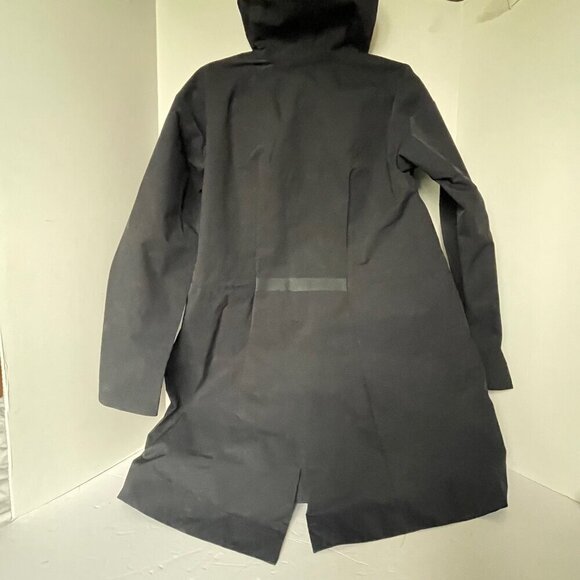 Nike Hooded Parka Jacket Women’s Small Black Water Resistant Packable Midi Coat - Picture 4 of 11